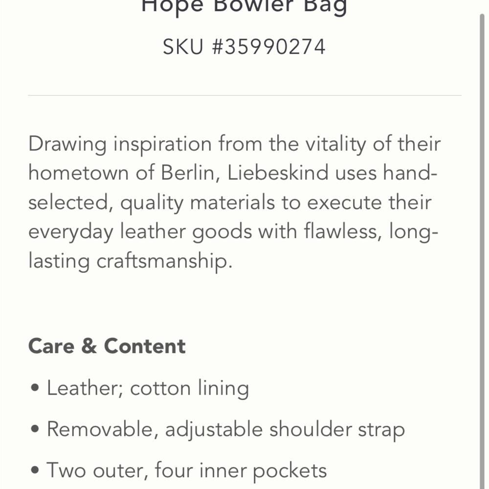 Liebeskind satchel Hope Bowler Bag - Picture 12 of 12